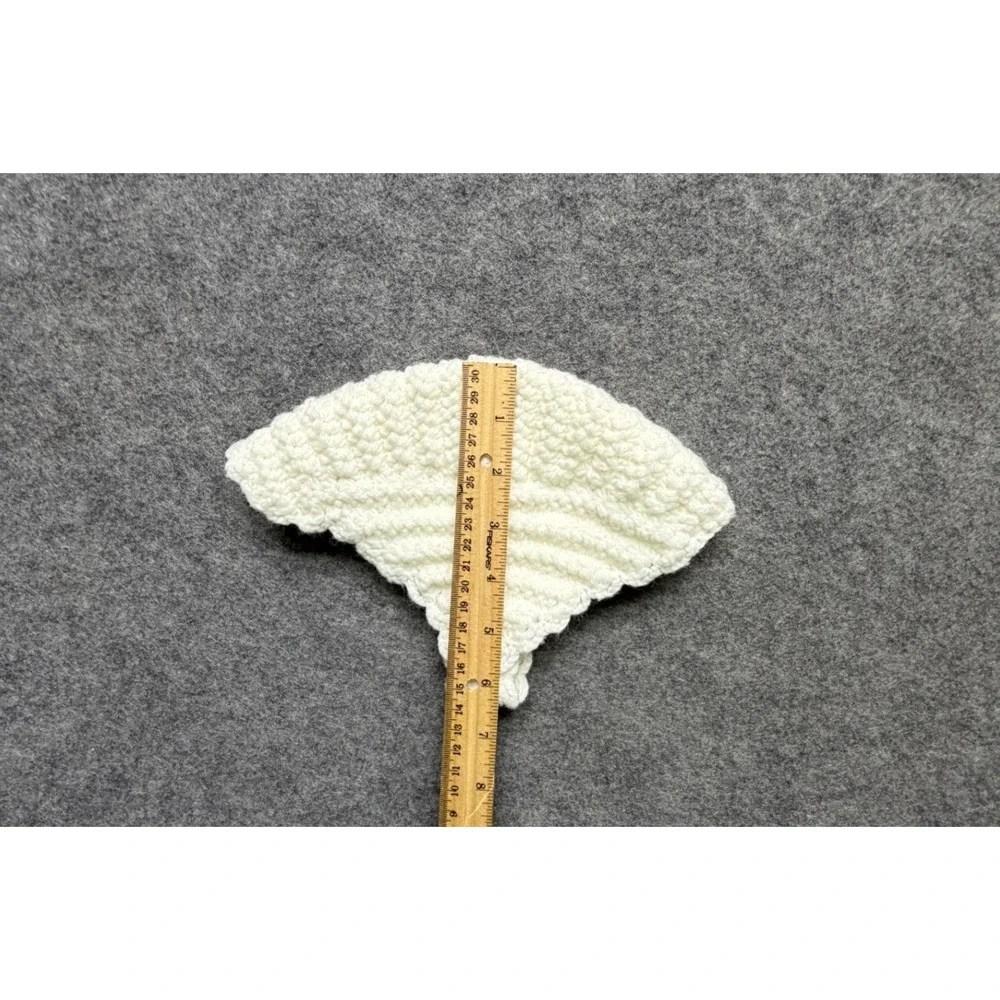 Vintage Handmade Crochet Baby Layette Set White Cardigan Bonnet Booties 0-6M